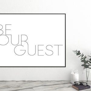 Be Our Guest Printable Wall Art Instant Download Home Decor Guest Room Guest image 3