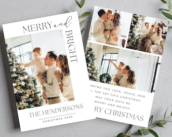 Christmas Card Template | CANVA Template | Photo Christmas Card | Personalization | Family Christmas Card | DIY Card | Editable | Canva