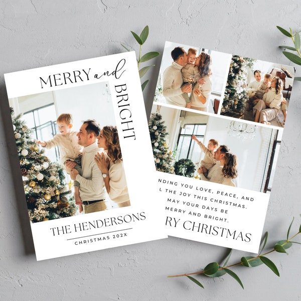 Christmas Card Template | CANVA Template | Photo Christmas Card | Personalization | Family Christmas Card | DIY Card | Editable | Canva