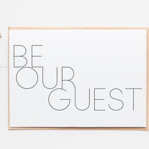 Be Our Guest Printable Wall Art Instant Download Home Decor Guest Room Guest image 1