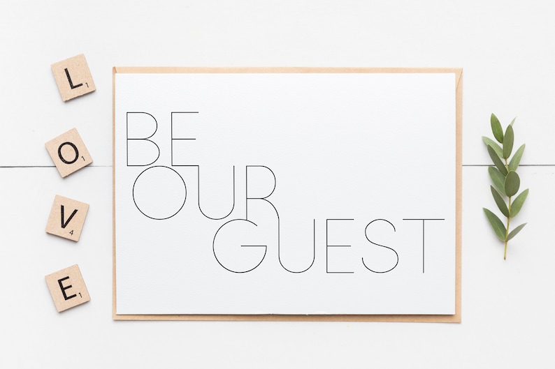 Be Our Guest Printable Wall Art Instant Download Home Decor Guest Room Guest image 1