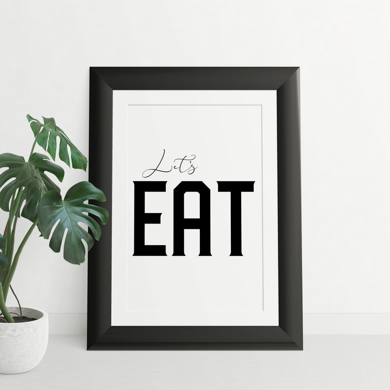 Let's Eat Printable Wall Art Instant Download Home - Etsy