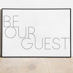 Be Our Guest Printable Wall Art Instant Download Home Decor Guest Room Guest image 2