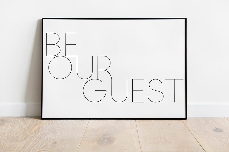 Be Our Guest Printable Wall Art Instant Download Home Decor Guest Room Guest image 2