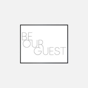 Be Our Guest Printable Wall Art Instant Download Home Decor Guest Room Guest image 5