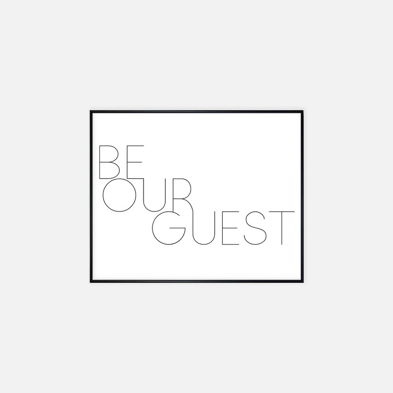 Be Our Guest Printable Wall Art Instant Download Home Decor Guest Room Guest image 5