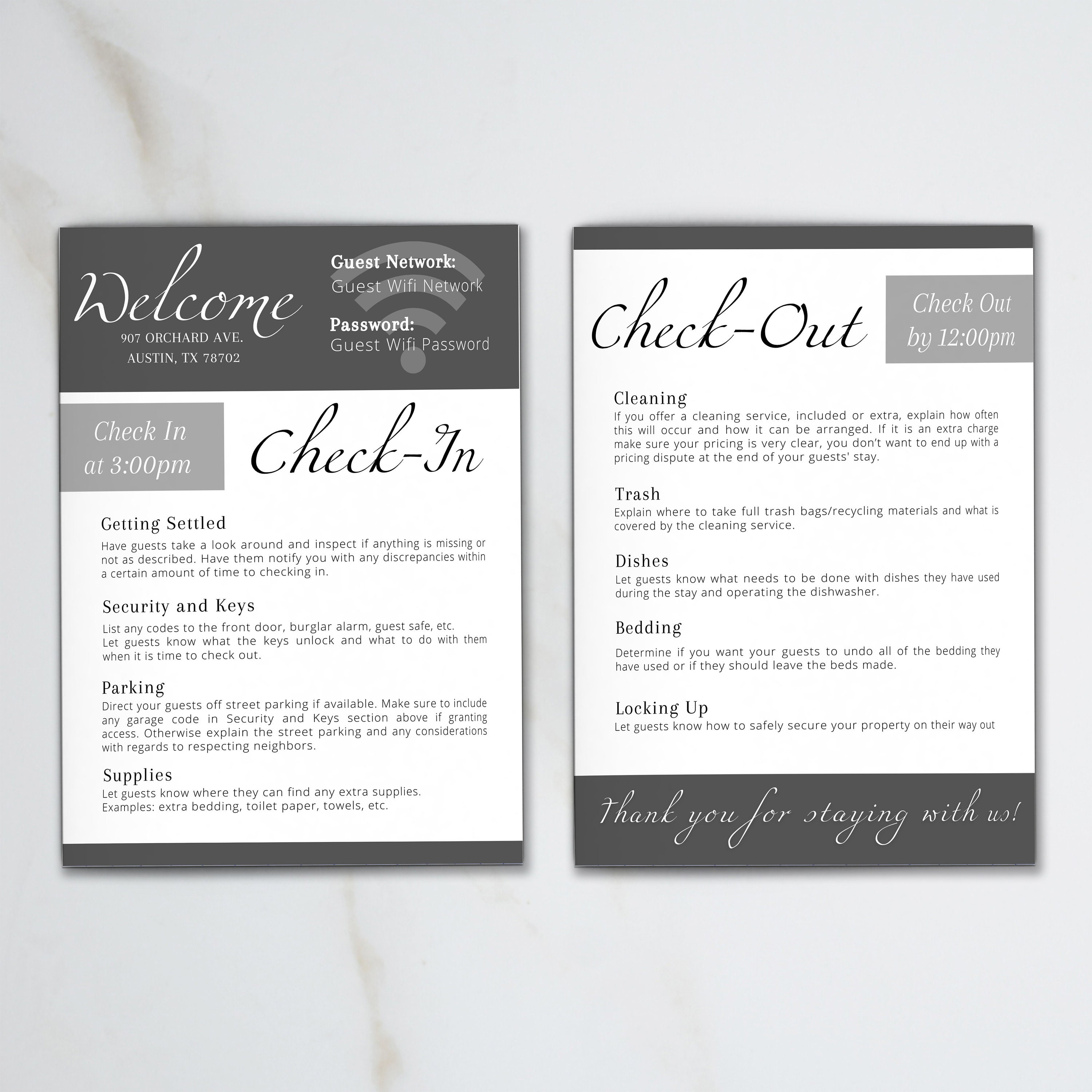 2 Page Welcome Template Canva Template AirBnb Quick Etsy Espa a