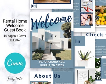 Welcome Guest Book Template | Canva Template | AirBnb | VRBO | Host Guide | AirBnb Host | Home Rental Guidebook | Vacation Guide | Home Away