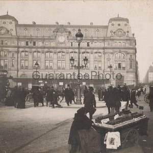 C1899 Paris Stereoview Card of Gare St Lazare (Au Depart) Photographie