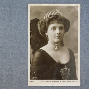 c1913 Carte postale avec photo réelle de la princesse Alexandre de teck RRPC, alias la princesse Alice, comtesse d'Athlone