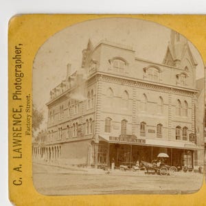 Carte stéréo de Nashua Factory Street c1880