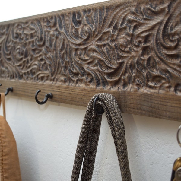 Wooden coat rack, unique hanger, eye-catching peg, entryway organizer
