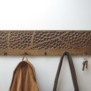 Wooden coat rack, unique hanger, eye-catching peg, entryway organizer