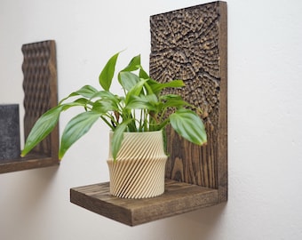 Wooden plant shelf, home decor, hanging shelf