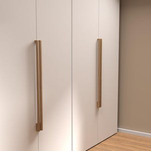 Wooden handle, solid wood, 200-1000mm, solid wood handle, furniture handle