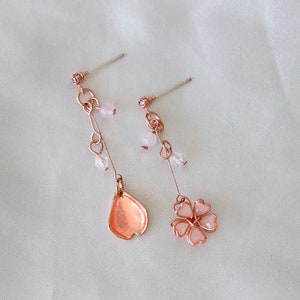 Fan Earrings Cherry Blossom Pearl Earrings Sakura Earrings -  Hong Kong