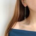 Long Threader Earrings, Tiny bar threader earrings, long chain earrings, minimal earrings, ear threads, mother's day gift, Wedding party