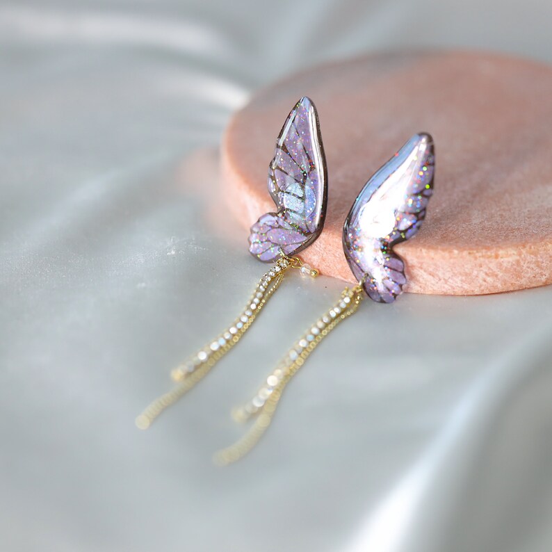 Butterfly Wing Earrings Butterfly Jewelry Blue Butterfly - Etsy Canada