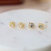 Moonstone studs, tiny gem studs, Blue vintage studs earrings, dainty gold earrings, feminine studs, Opal Vintage Stud Earrings, shiny studs