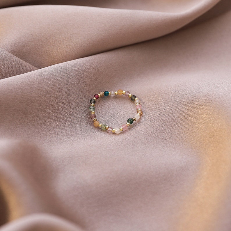 Beaded rings elastic rings baroque pearl rings stacking Etsy