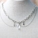 Gothic style choker, streetwear chocker, punk necklace, multi layer choker, silver crystal choker, lollita choker, dark style, punk jewelry 