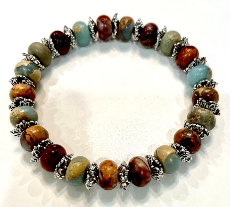 Aqua Terra Beaded Bracelet with Center Accent