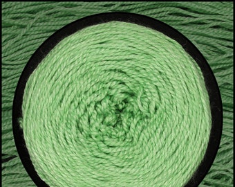 Hand Dyed Sport Yarn, Green Lime Bamboo Merino Baby Wool, Solid Tonal Yarn, 2 Ply, 100g 262 yards