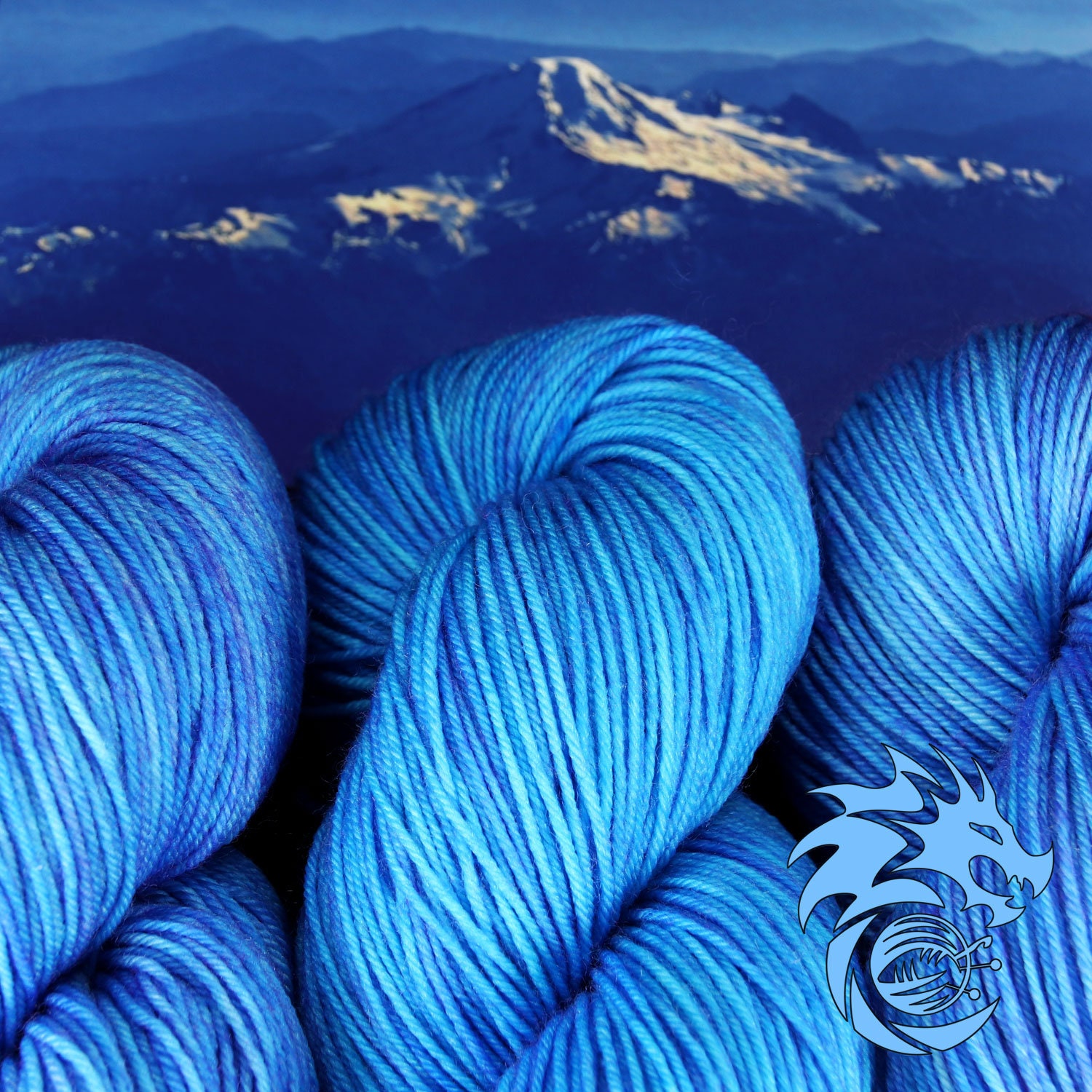 Blue Superwash Merino Nylon Sock Yarn Sky Blue Fingering Etsy