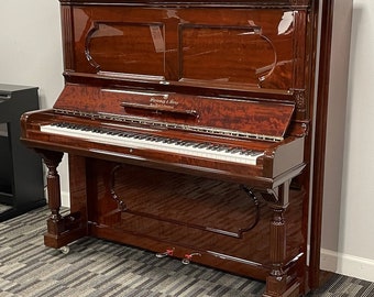 Steinway M 56" Upright Piano - Picarzo Pianos - Polished Mahogany Model