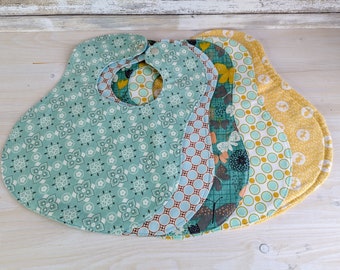 Baby Bib, Reversible Bibs, Baby Essentials, Baby Shower Gift, Baby Gift Under 15, Mix and Match Bibs, One of a Kind, Ready to Ship