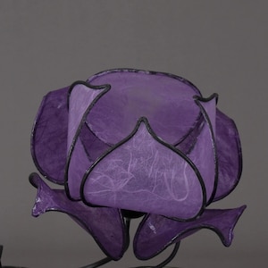 Little Purple Lotus Flower , Flower Lamp, Flower Lights, Fairy Lights, Paper Lamp, Purple Lamp, Table Lamp, Desk Lamp,Bedside Lamp
