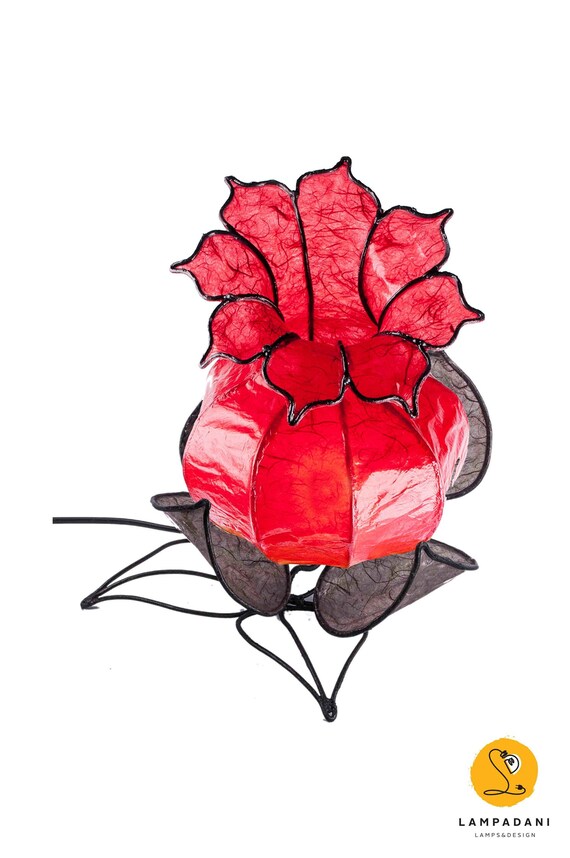 Red cheap flower lamp