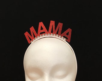 Mama Fascinator / Mama Headband / Baby Shower Headband / Mama Headpiece / Baby Shower Gift / Baby Shower Crown/ Baby Mama Crown/ Baby Shower