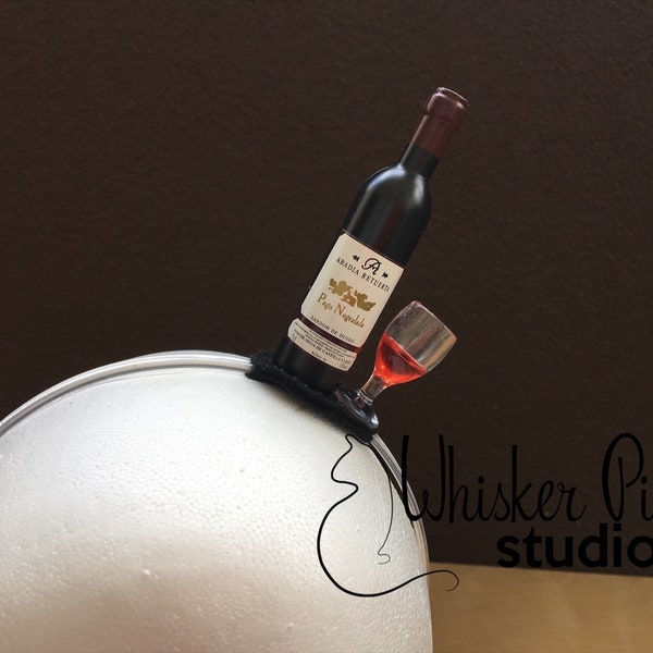 Wine Bottle Fascinator / Wine Bottle Headband / Wine Glass Headband / Wine Bottle Headpiece / Wine Bottle Crown / Wine Glass Fascinator