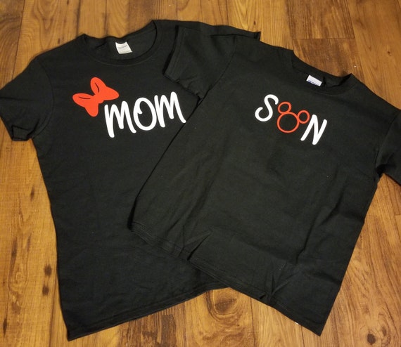Madre e hijo a camisas / camisas de Disney a - Etsy España