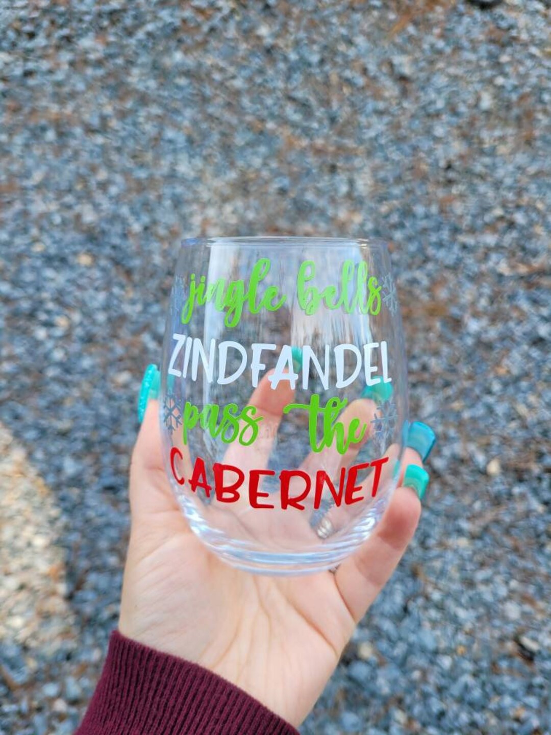 Jingle Bells Zinfandel Pass the Christmas Wine Glass Etsy