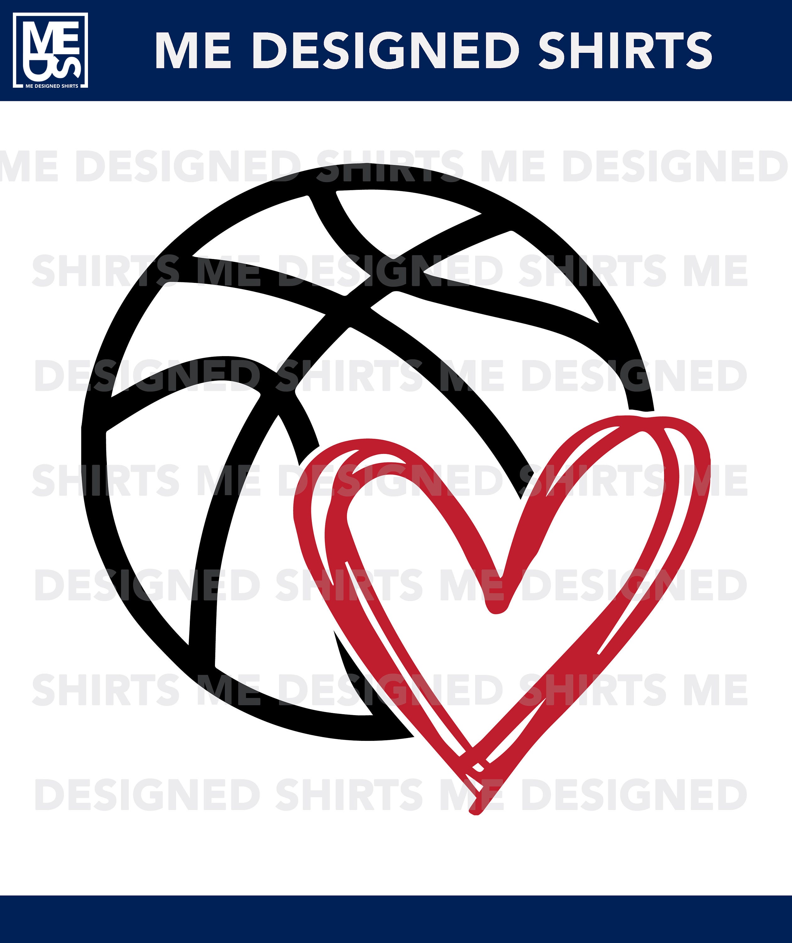Basketball With Heart Svg Cricut/silhouette Cut Files team Etsy
