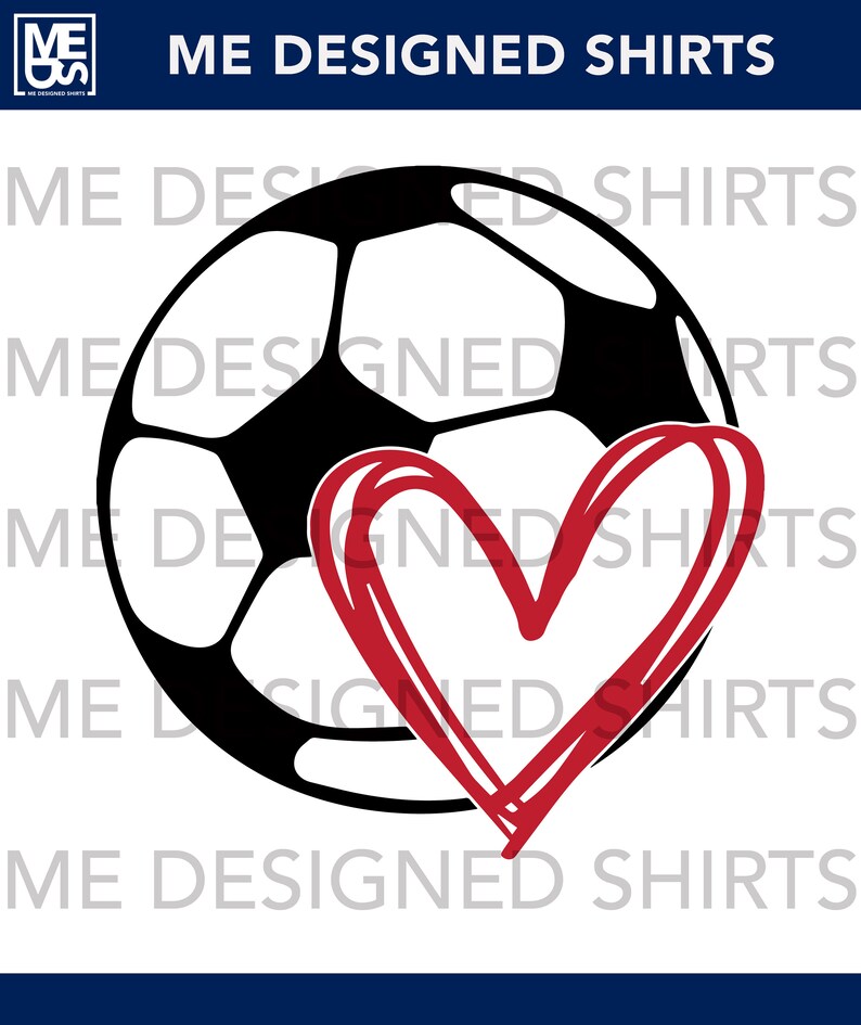 Soccer Ball With Heart Svg Cricut/silhouette Cut Files team Etsy