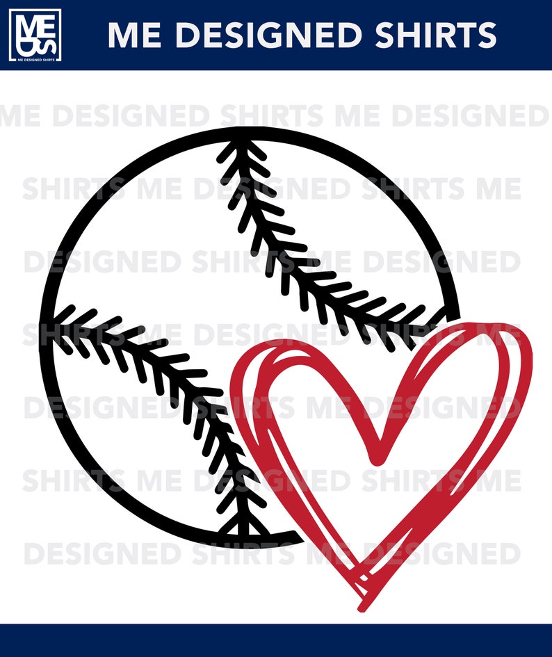 Download Baseball with heart svg Cricut/Silhouette cut files team ...