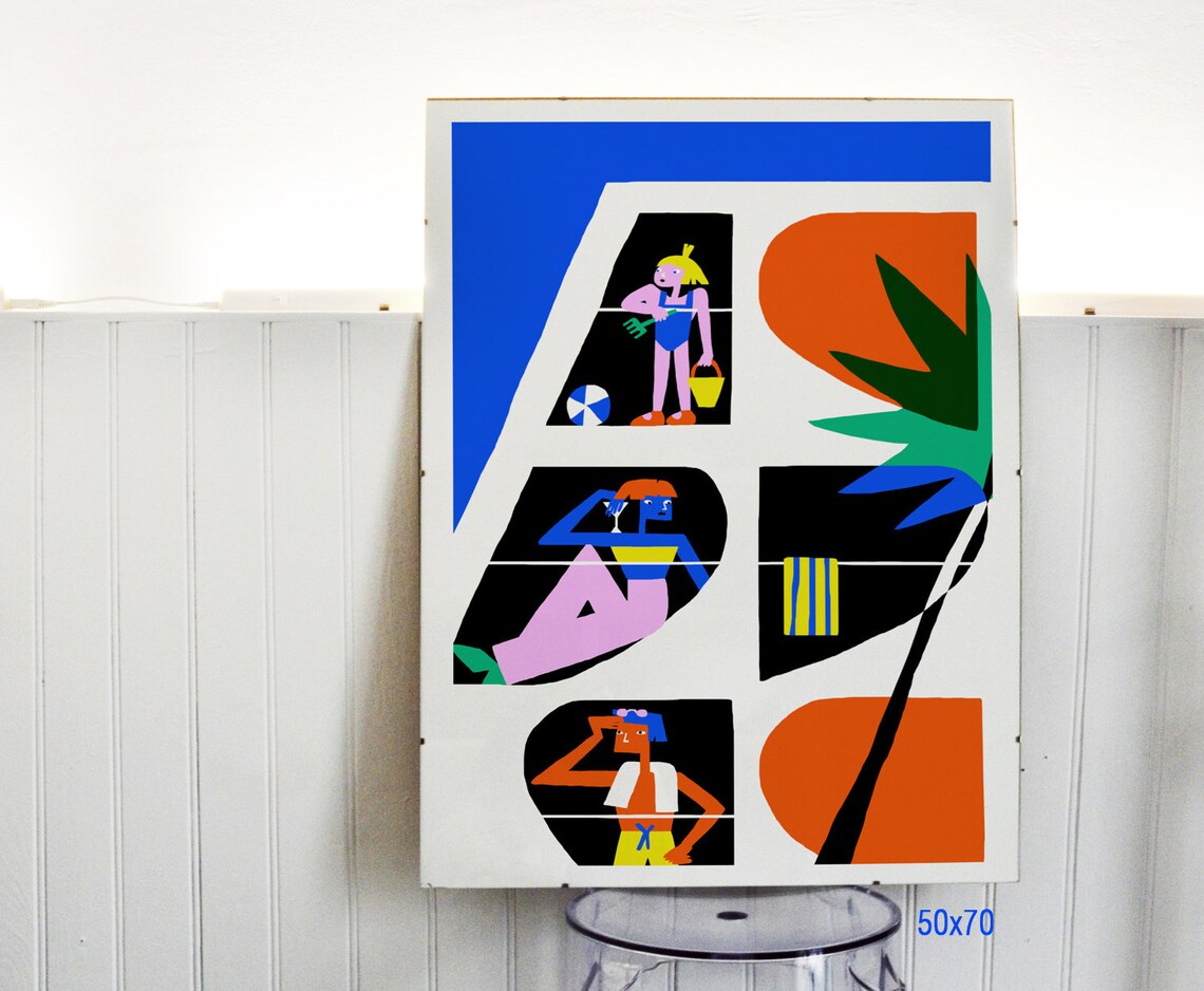 Art Print, La Grande Motte, A3/A2/B2 Etsy