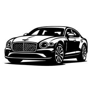 Bentley Vector Graphic Design | Luxury Car Clipart AI EPS PNG | Bentley Illustration for T Shirts Stickers Posters Wall Art