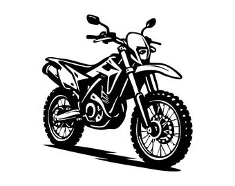 Dirt Bike Vektorgrafik: Motorrad Clipart (AI, EPS, PNG)