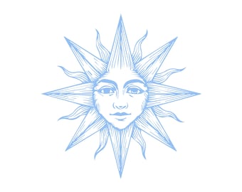 Boho Star Vector Graphic: Minimalist Celestial Illustration (Digital Download)