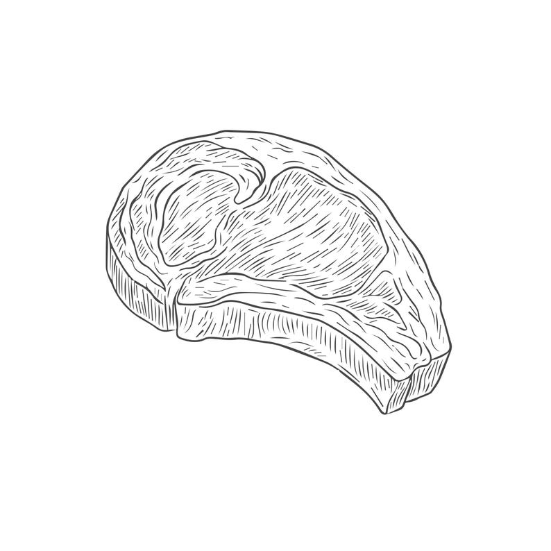 Ribeye Steak Vector Graphic | Meat Illustration Clipart | Png, Eps, AI ...
