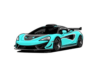 McLaren vector Tiffany Blue Luxury Sportscar PNG EPS Sticker T shirt Hoodie Sweatshirt design Download it Now