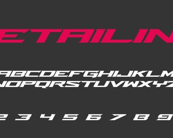 Detailing Auto Sport Font OTF format Lettering Vector Fonts