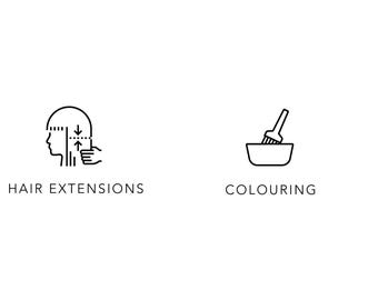 Zestaw ikon salonów piękności w popularnych elementach internetowych (białe tło)