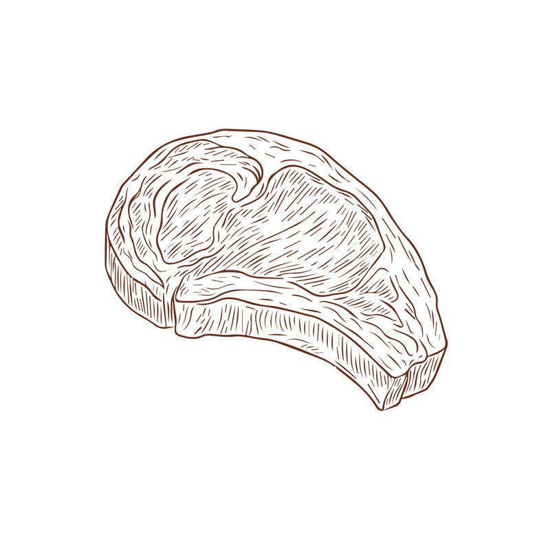 Ribeye Steak Vector Graphic | Meat Illustration Clipart | Png, Eps, AI ...