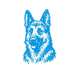 German Shepherd Dog Head Vector Design | Police Dog Clipart AI EPS PNG | German Shepherd Illustration for T Shirts Stickers Wall Art