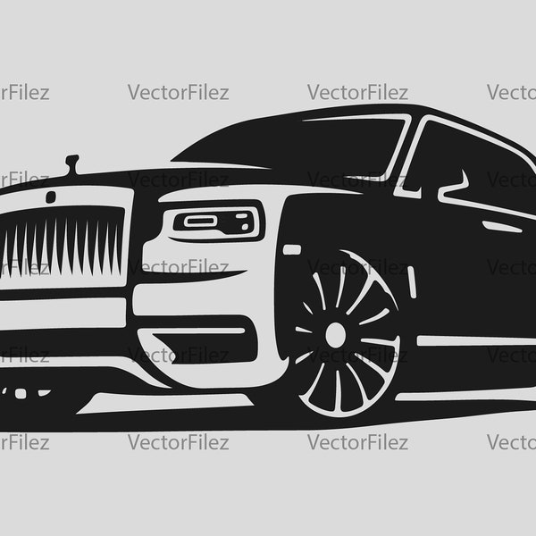 Rolls Royce Cullinan SVG vector Black Luxury Car PNG EPS Sticker T shirt Hoodie Sweatshirt design Download it Now